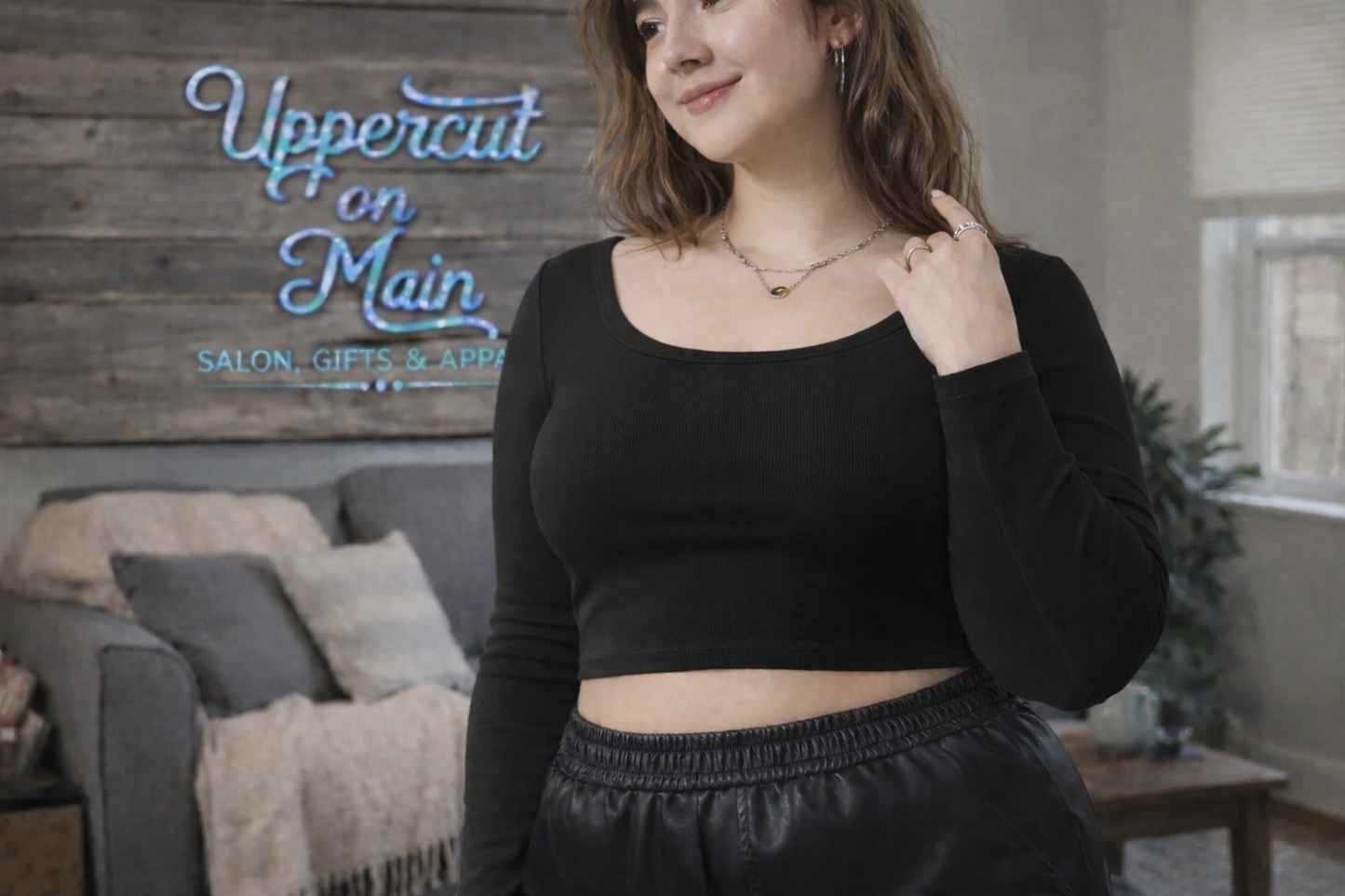 Round Neck Long Sleeve Top