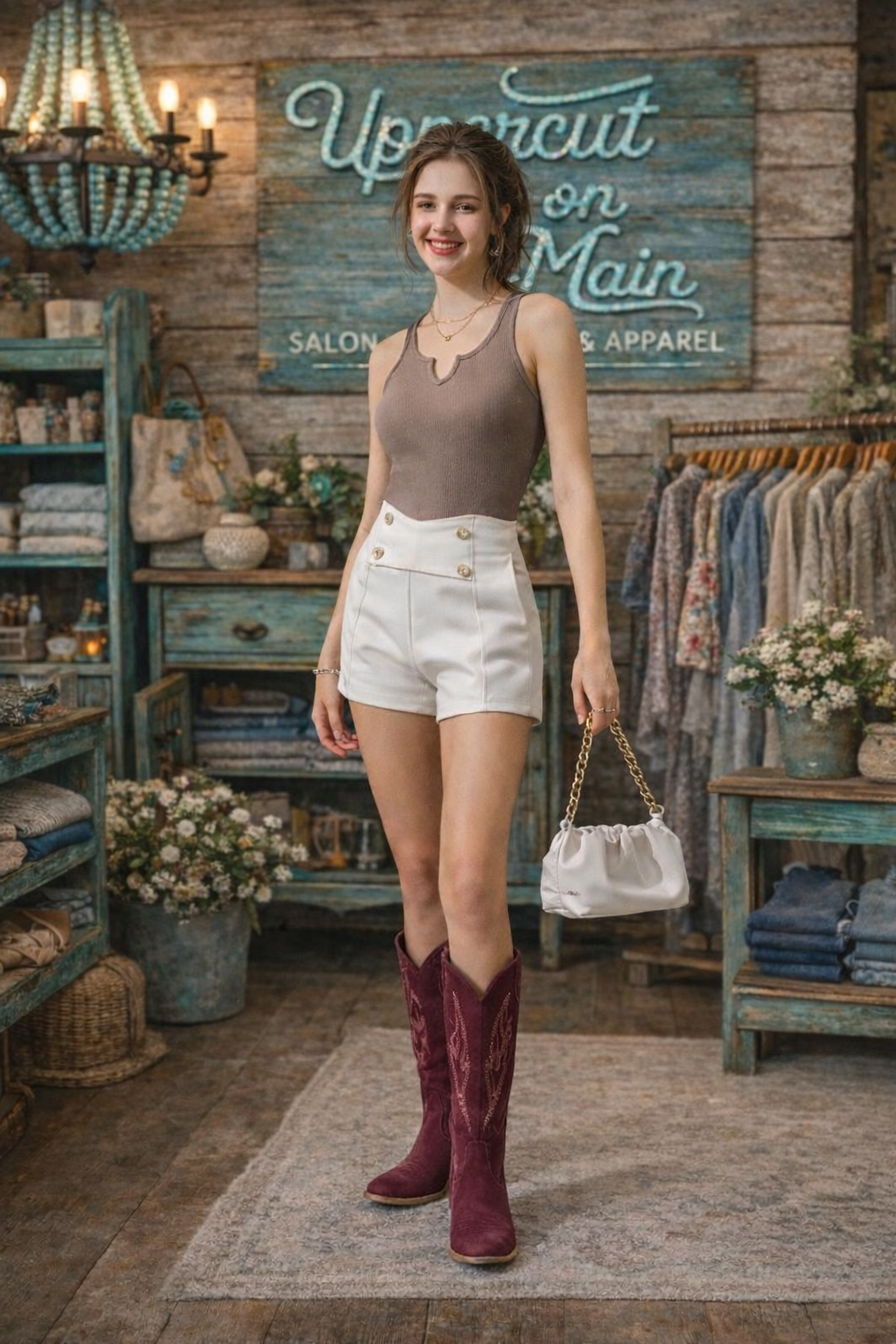 Notch Neck Ribbed Tank Top