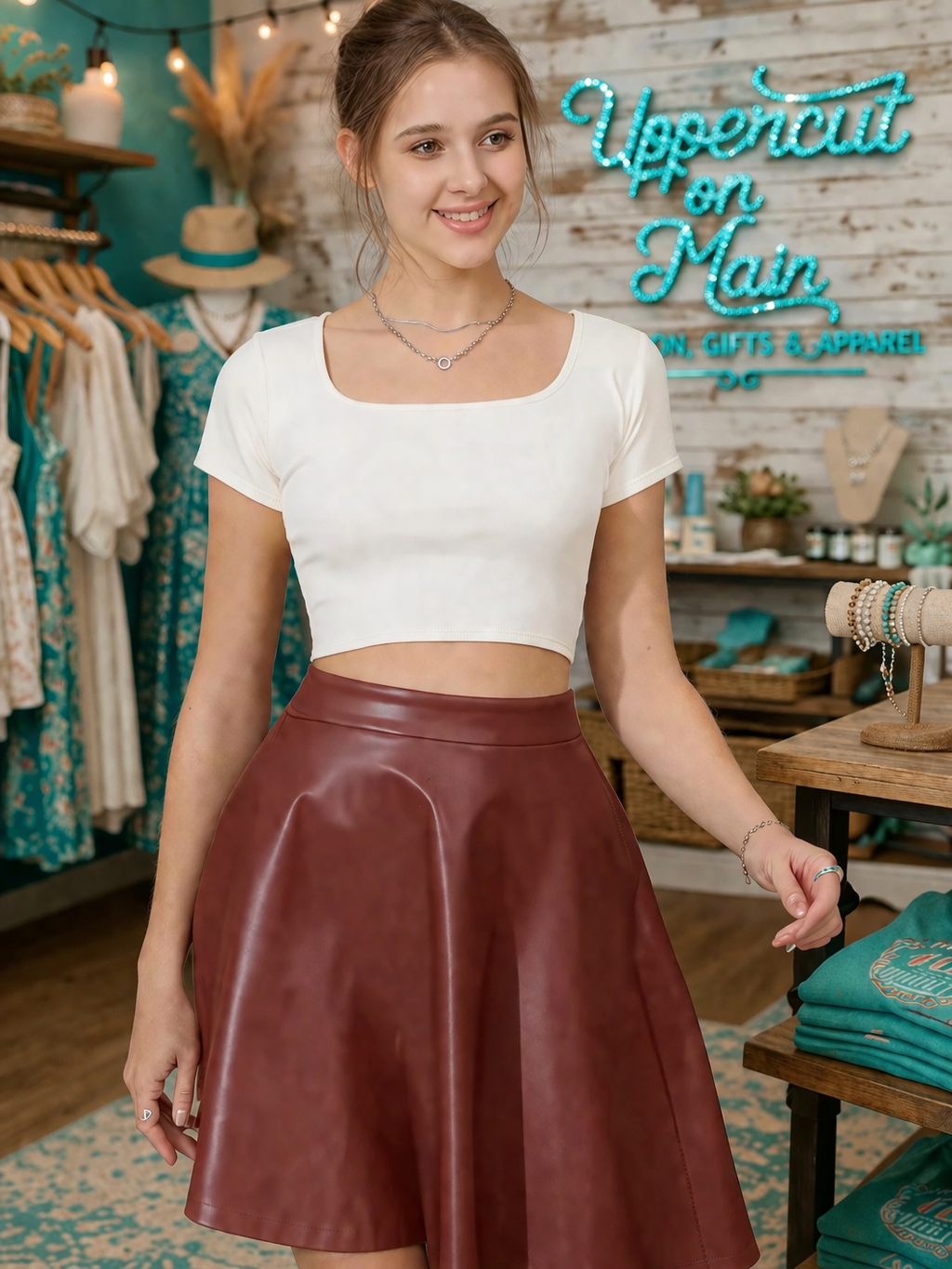 Square Neck Crop Top