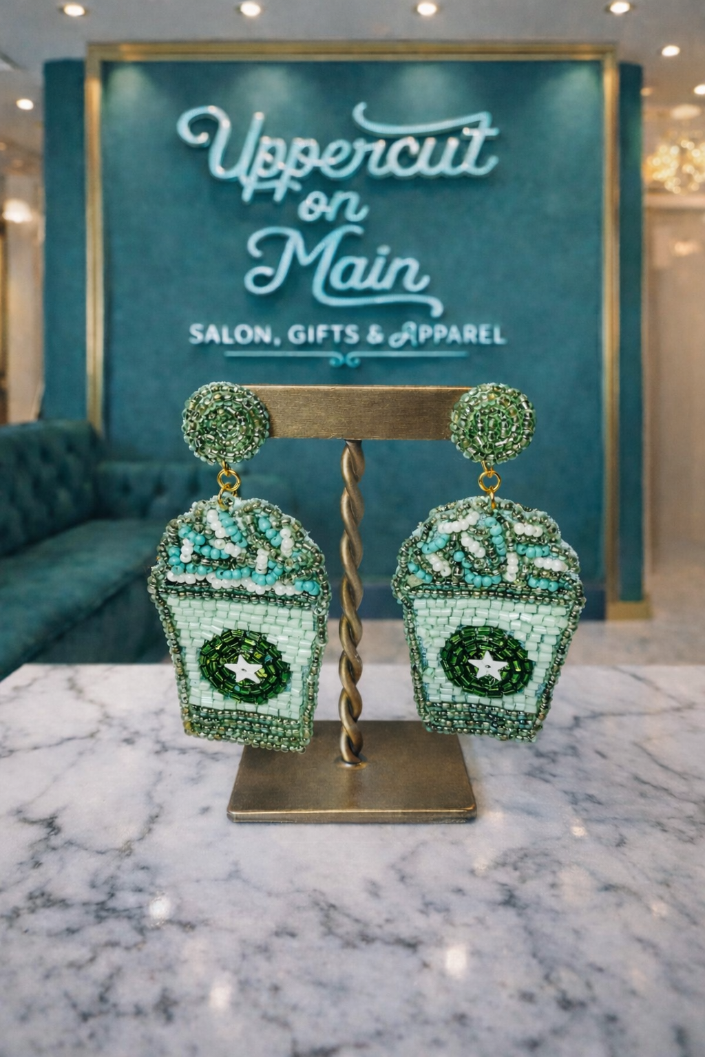 STELLA Beaded Cup Earrings