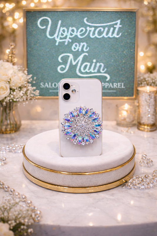 Crystal Flower Pop Socket