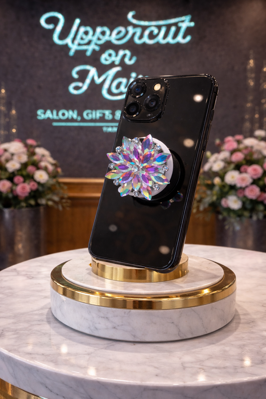Crystal Flower Pop Socket