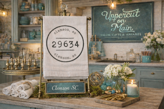 Stamped CLEMSON Zip Towel