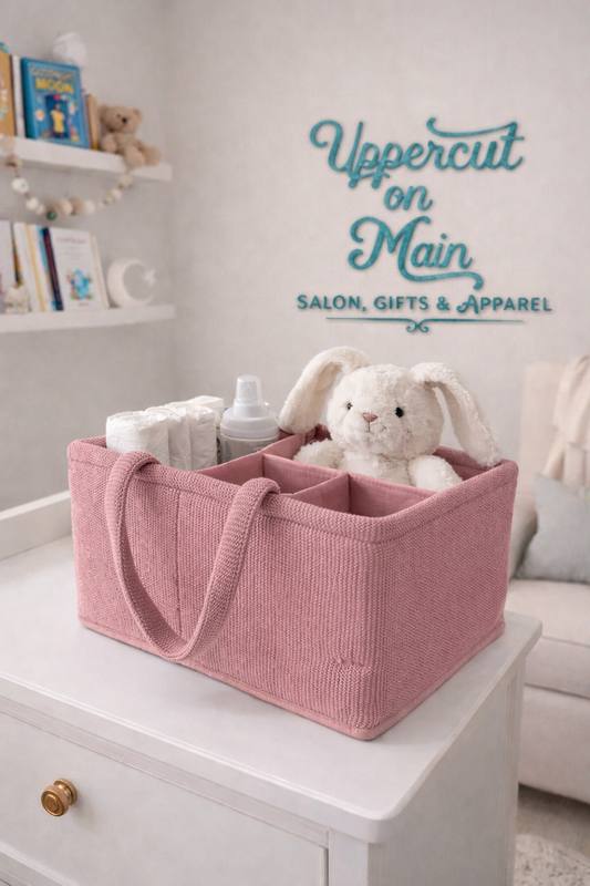PINK Knitted Nursery Caddy