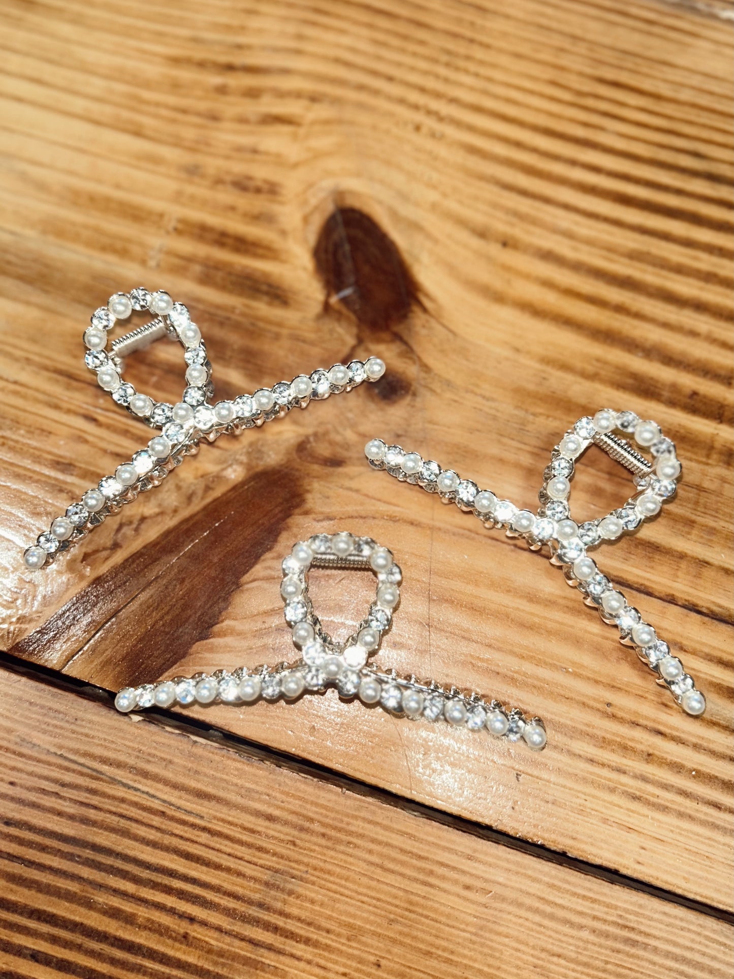 Gold Rhinestone Claw Clip