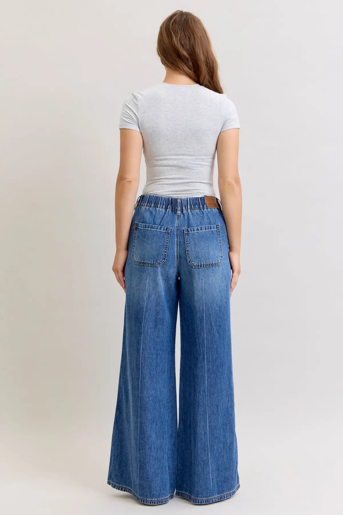 Judy Blue HW Palazzo Featherweight Rigid Elastic