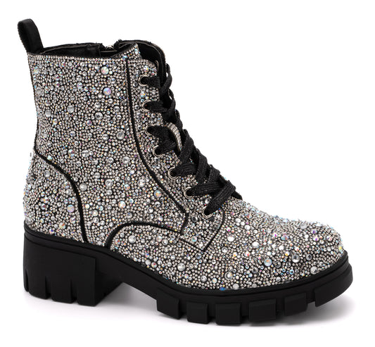 CORKYS Rhinestone Combat Boot