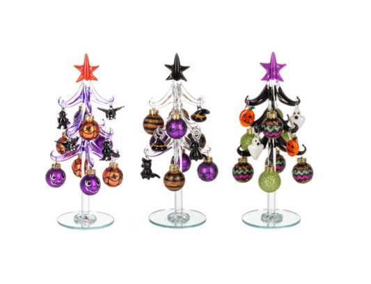 GANZ Glass Halloween Tree