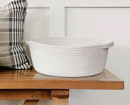 White Weaved Basket