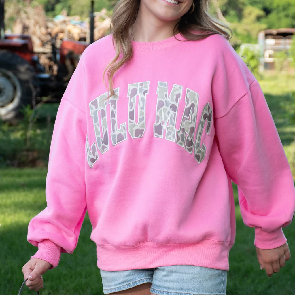 LULUMAC Bubble Gum/Camo Sweatshirt