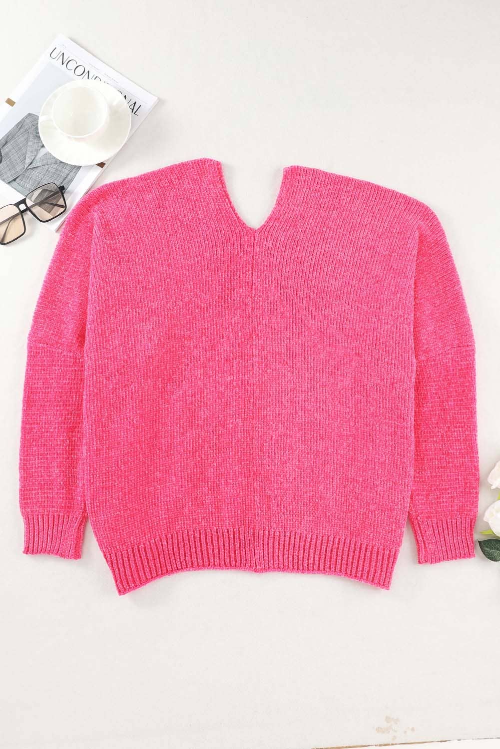Rose (Pink) Button Front Sweater