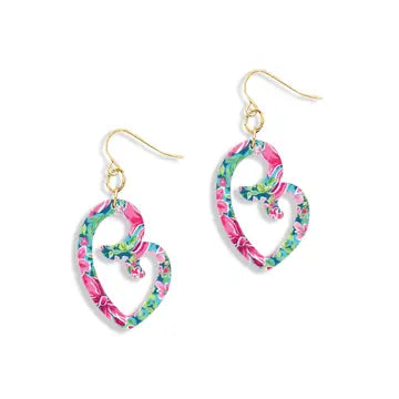 Preppy Floral Love Earrings