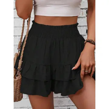 Black Ruffle Skort