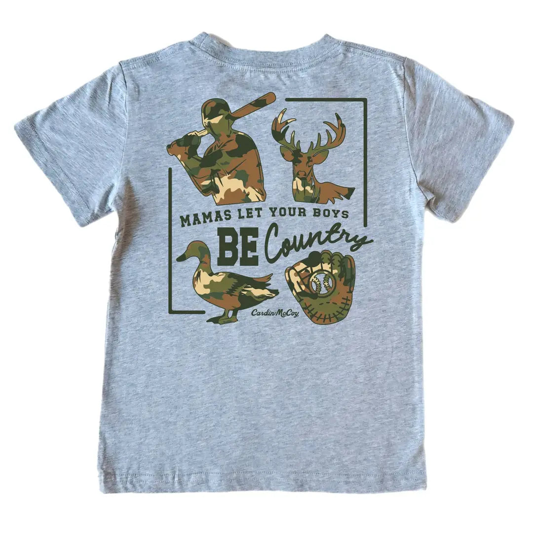 CARDIN MCCOY Grey "Be Country" Tee