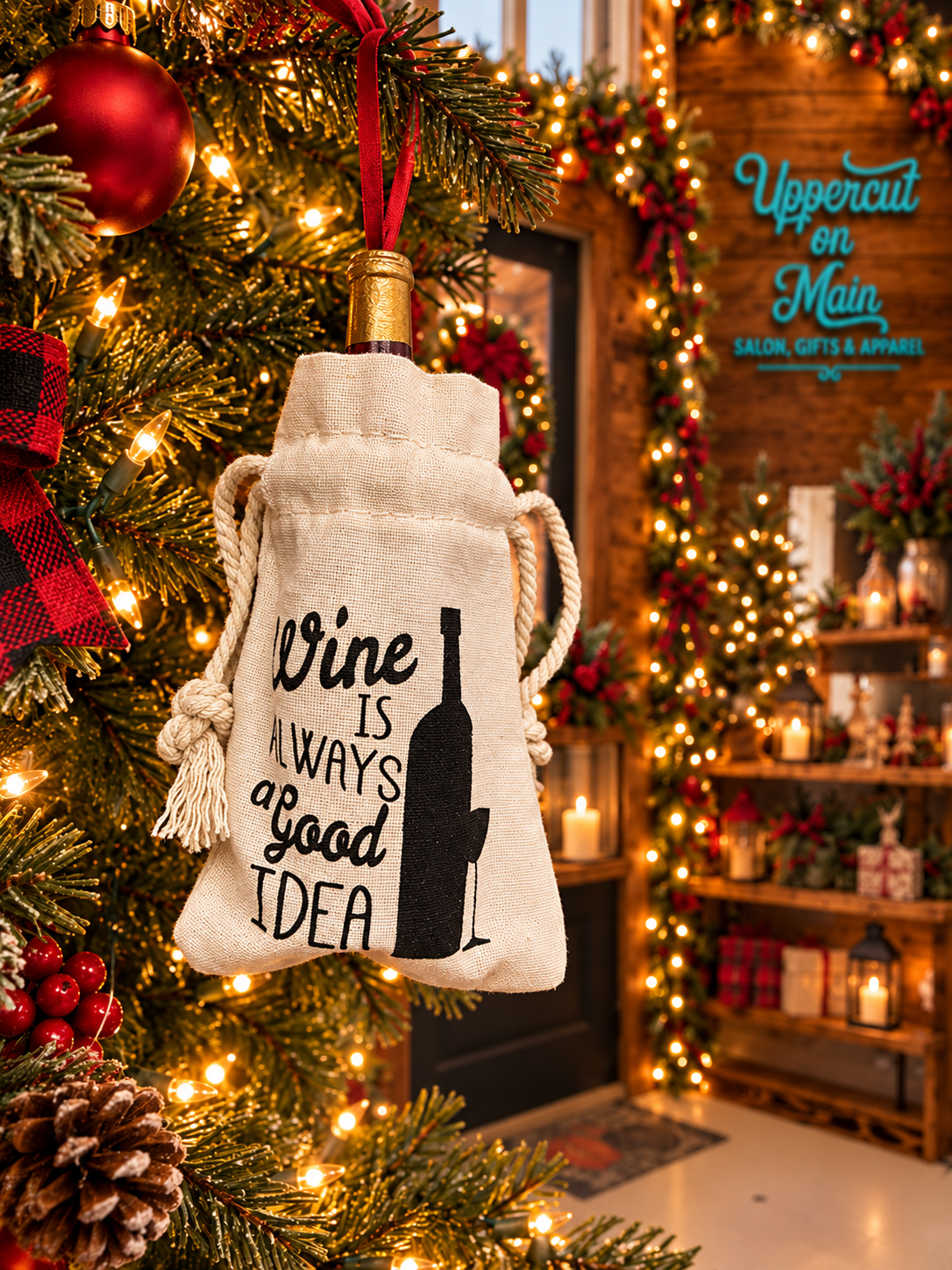 Kurt Adler WINE QUOTE Ornaments