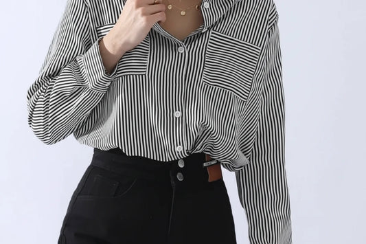 Striped Button-Down Shirt