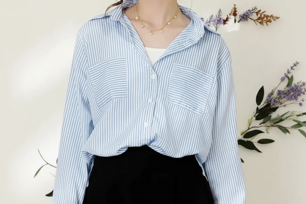 Striped Button-Down Shirt