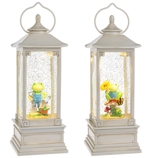 LED Glitter Frog Lantern