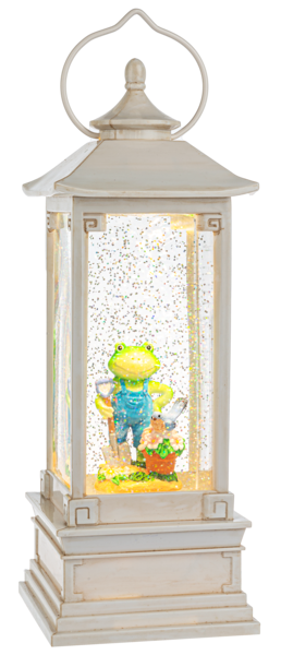 LED Glitter Frog Lantern
