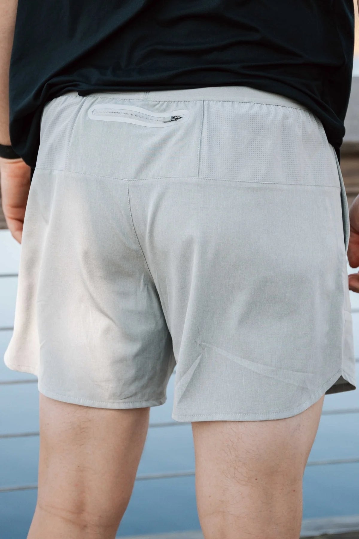 BURLEBO Light Grey Running Shorts