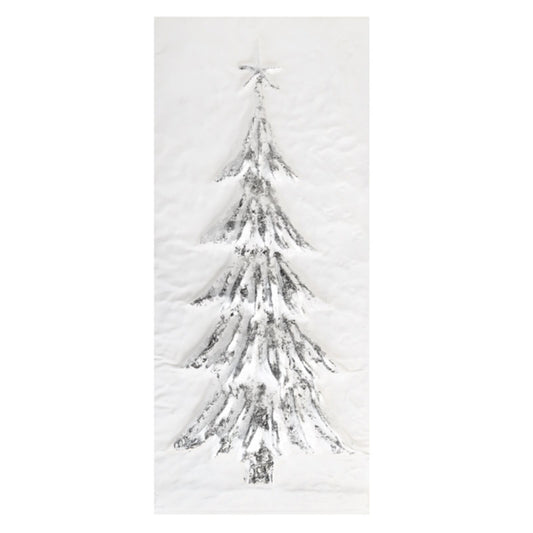 GANZ White/Silver Embossed Tree Wall Decor