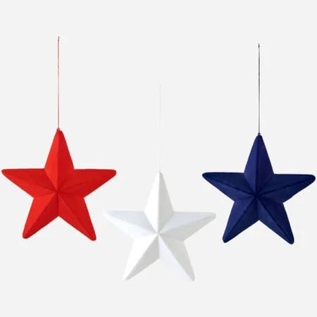 Flocked Hanging Stars