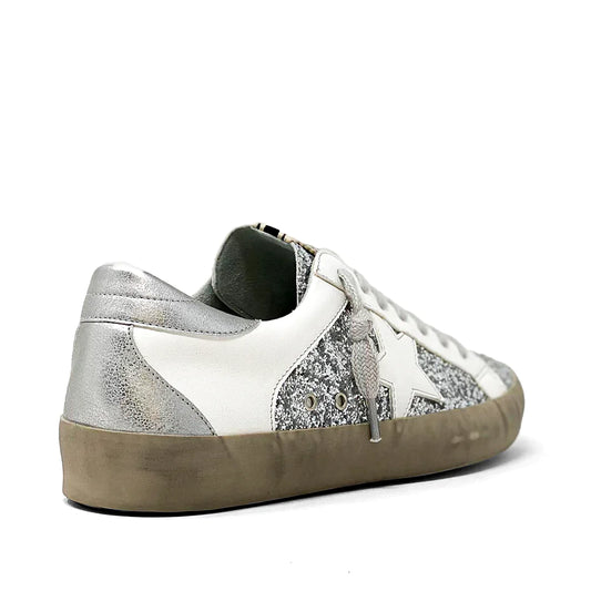 Shu Shop Paris Silver Sparkle Sneakers