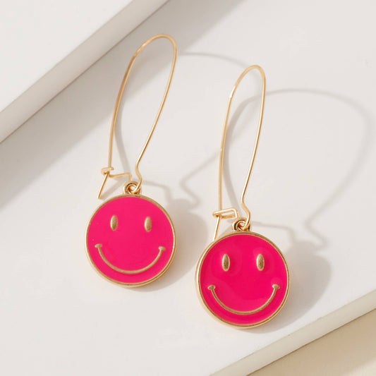 UCOM Pink Smile Dangling Earrings
