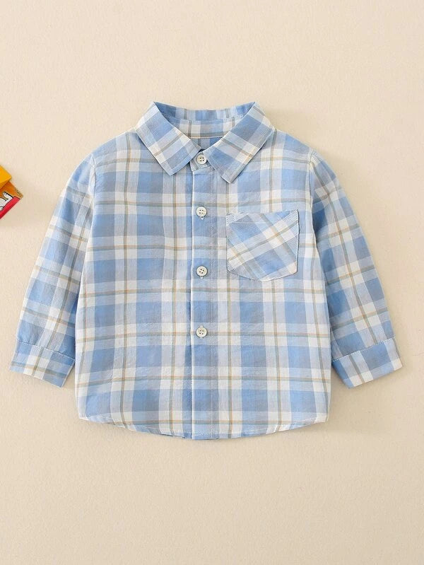 Pocket Front Plaid Shirt (Boys)