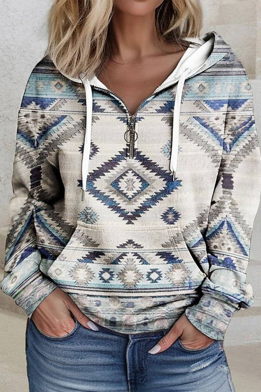 Aztec Half Zip Up