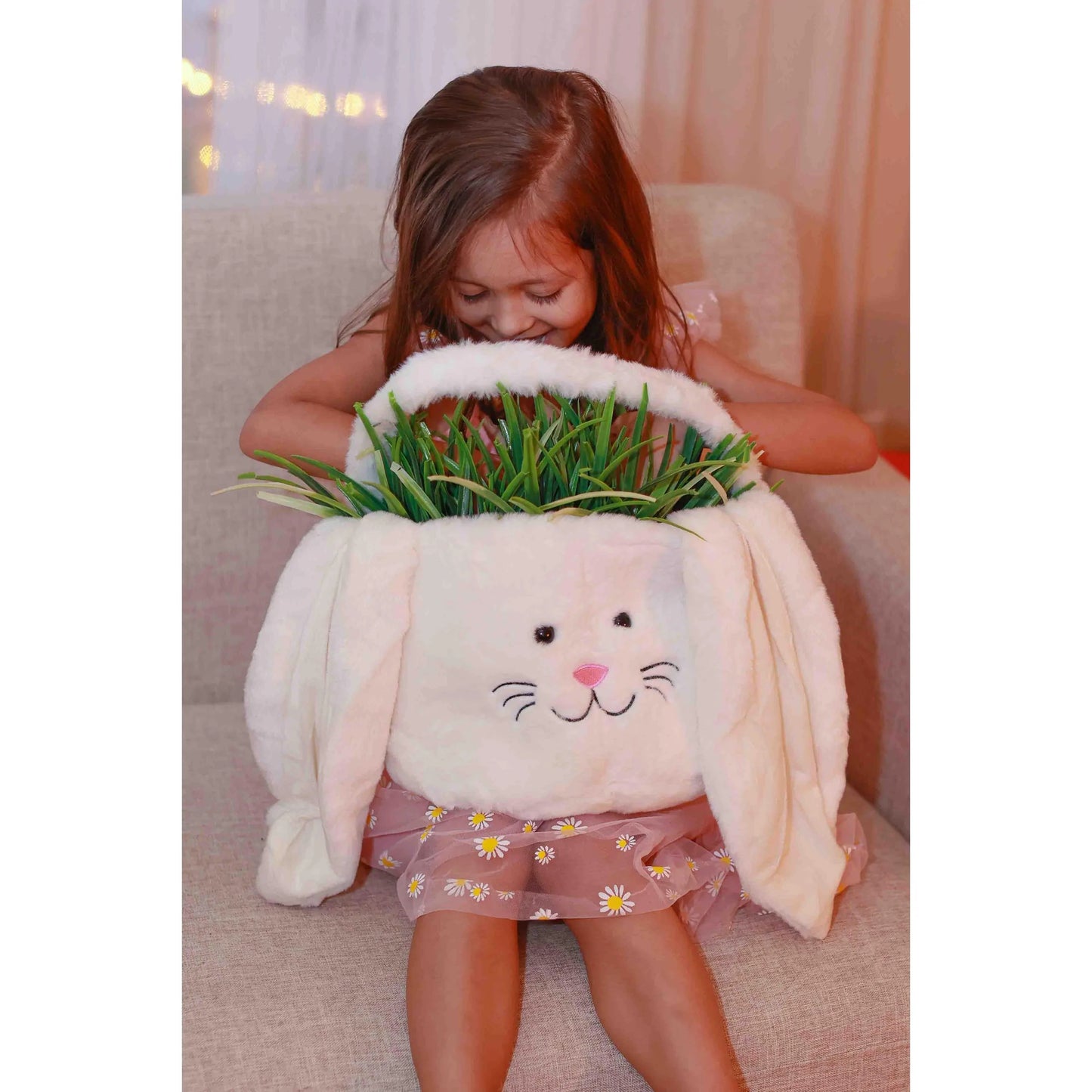 PLUSH EASTER BUNNY BASKET