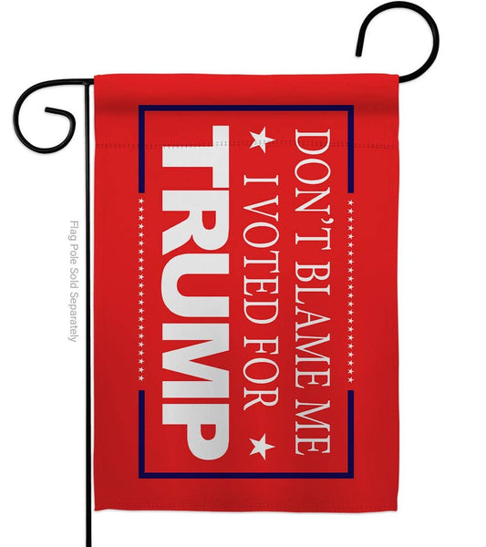 Don't Blame Me Red Americana Political Decor Flag