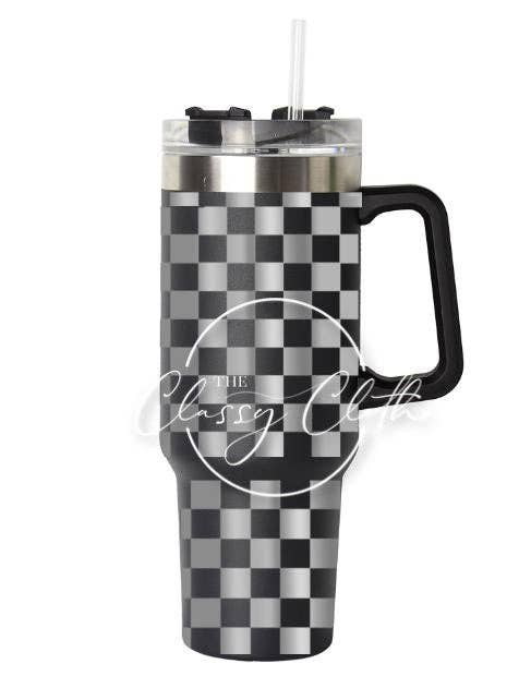 Quencher Tumbler 40 oz - Black Checkered ETA JUN 6