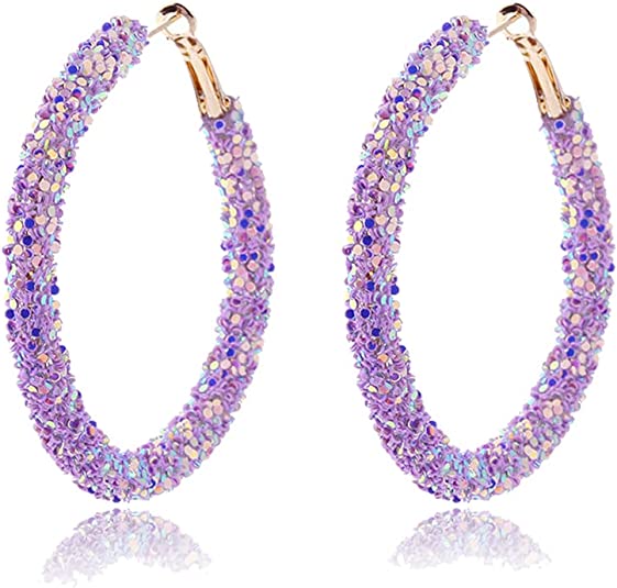 STELLA Glitter Hoop Earrings