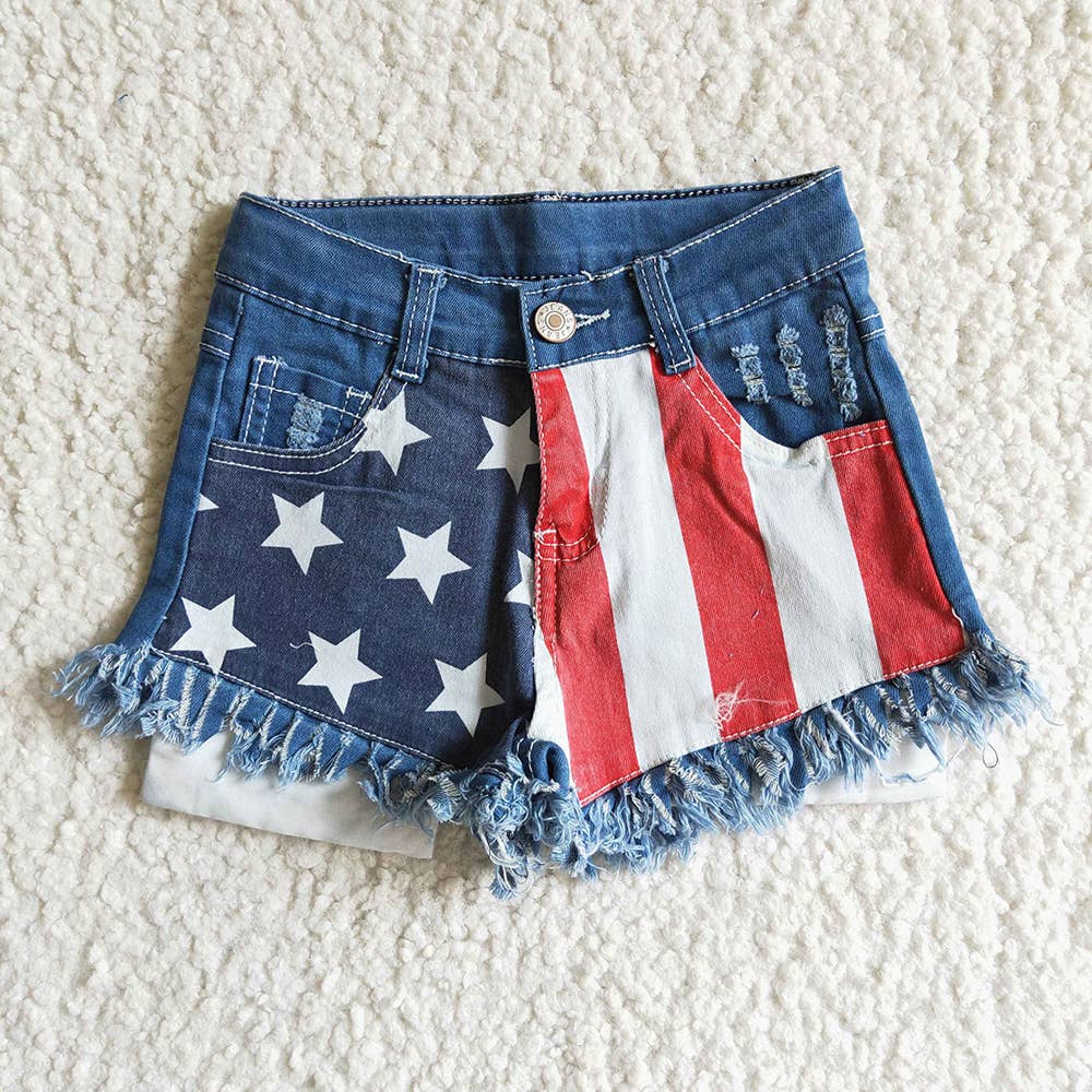 AIER Girls Patriotic Shorts