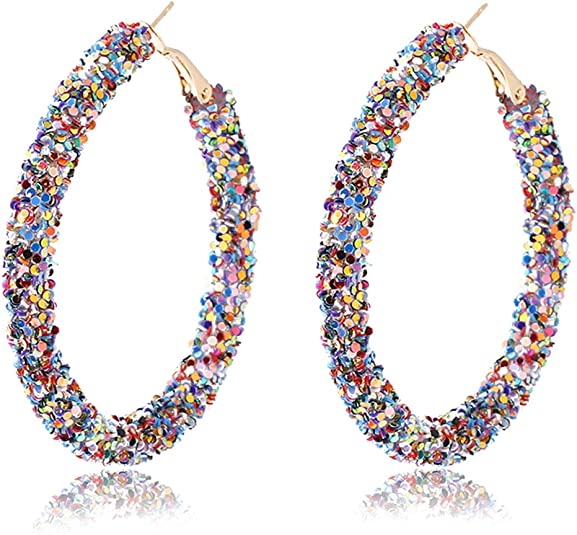 STELLA Glitter Hoop Earrings