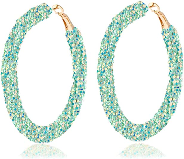 STELLA Glitter Hoop Earrings