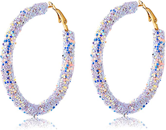 STELLA Glitter Hoop Earrings