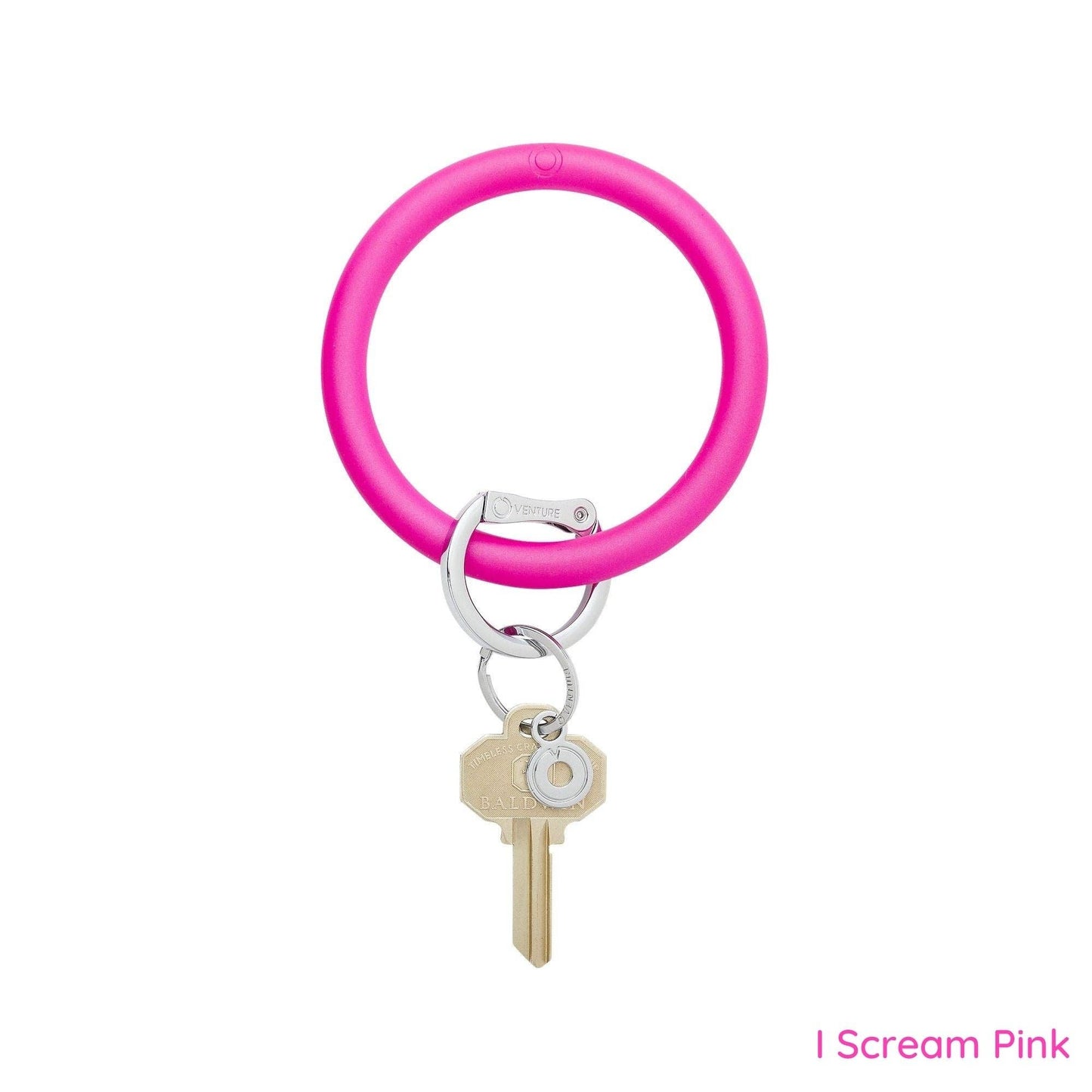 OVENTURE O Silicone Key Ring Neon Pink