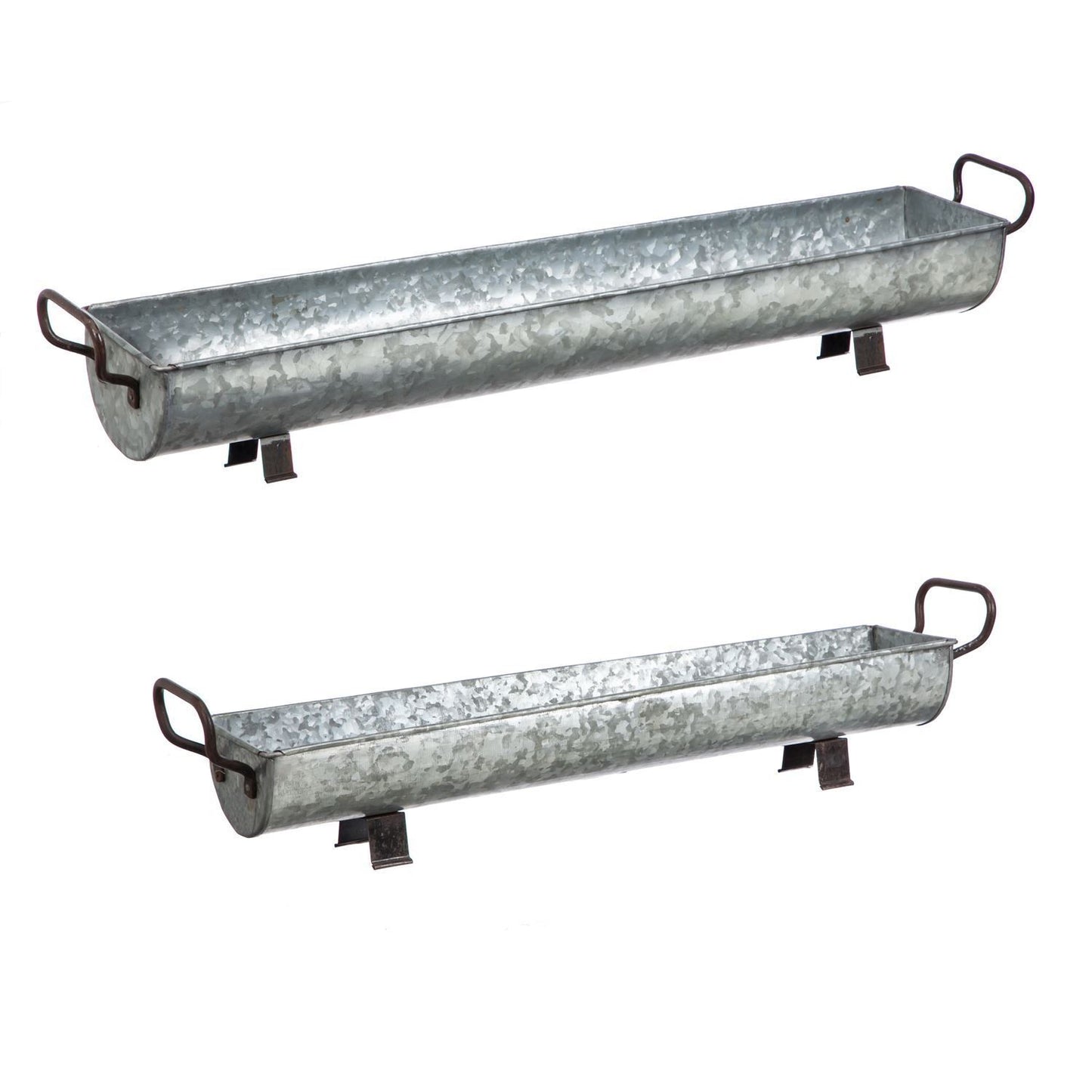 Galvanized Trough (Set of 2, small/large)