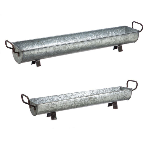 Galvanized Trough (Set of 2, small/large)