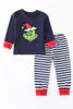 HONEYDEW Grinch Stripe PJ's