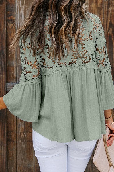 UMGEE Mint Lace Top