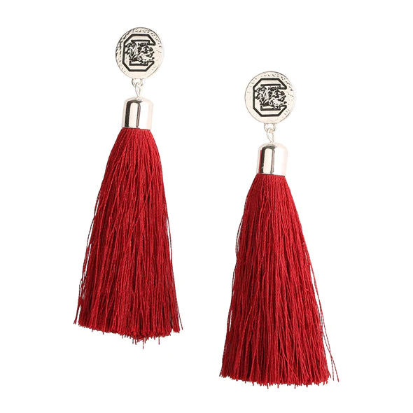 SOUTH CAROLINA GAMECOCKS Tia Tassel Earrings