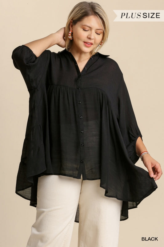 UMGEE Collard Ruffled Dress