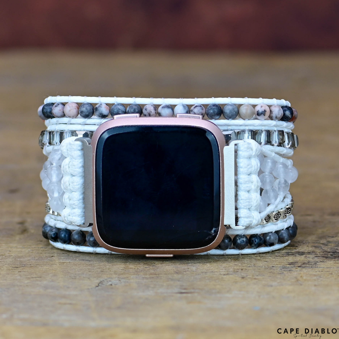 White Labradorite Fitbit Versa Watch Strap