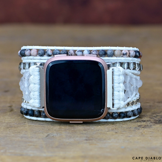 White Labradorite Fitbit Versa Watch Strap