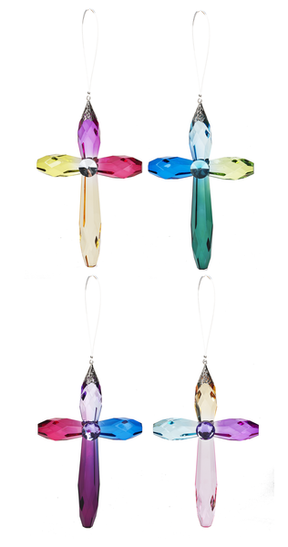 GANZ 7" Hanging Rainbow Cross