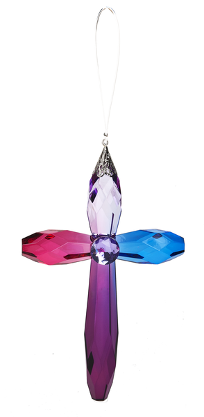 GANZ 7" Hanging Rainbow Cross