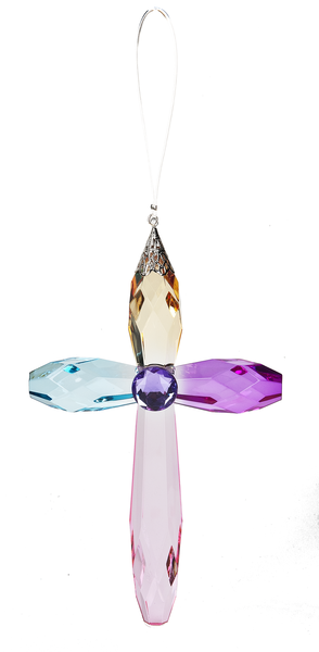 GANZ 7" Hanging Rainbow Cross